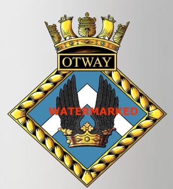 Coat of arms (crest) of the HMS Otway, Royal Navy