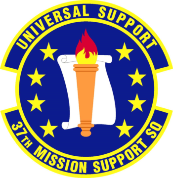 Coat of arms (crest) of the 37th Mission Support Squadron, US Air Force