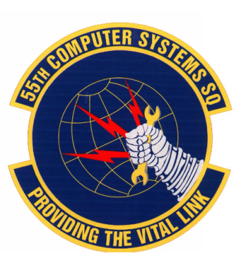 Coat of arms (crest) of the 55th Computer Systems Squadron, US Air Force