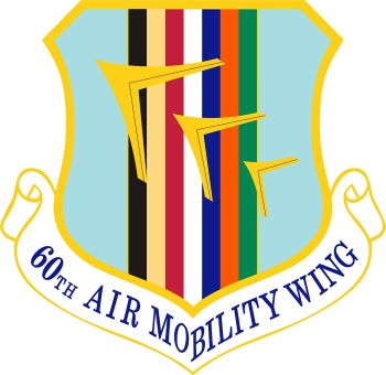 Coat of arms (crest) of the 60th Air Mobility Wing, US Air Force