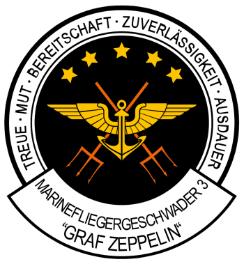 Coat of arms (crest) of the Naval Air Wing 3 Graf Zeppelin, German Navy