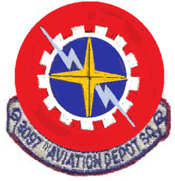 Coat of arms (crest) of the 3097th Aviation Depot Squadron, US Air Force