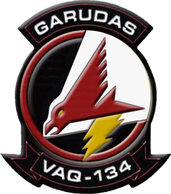 Coat of arms (crest) of the Electronic Attack Squadron (VAQ) - 134 Garudas, US Navy