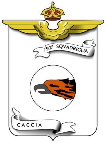 Coat of arms (crest) of the 92nd Fighter Squadron, Regia Aeronautica