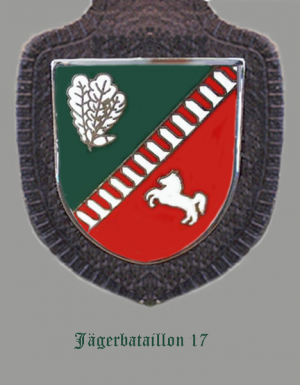 Coat of arms (crest) of the Jaeger Battalion 17, German Army