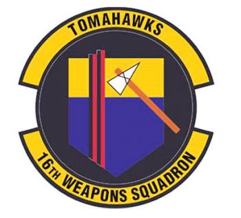 Coat of arms (crest) of the 16th Weapons Squadron, US Air Force