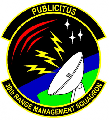 Coat of arms (crest) of the 30th Range Management Squadron, US Air Force