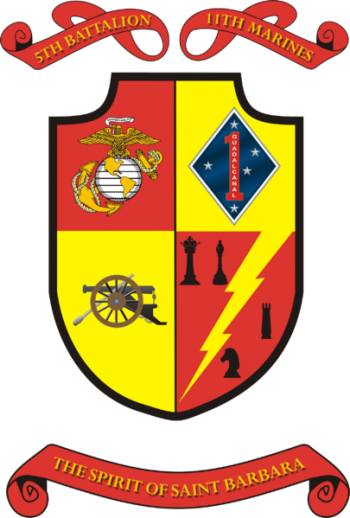 Coat of arms (crest) of the 5th Battalion, 11th Marines, USMC