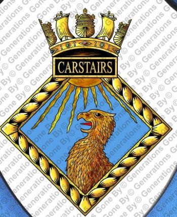 Coat of arms (crest) of the HMS Carstairs, Royal Navy