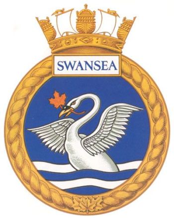Coat of arms (crest) of the HMCS Swansea, Royal Canadian Navy