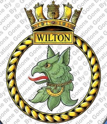Coat of arms (crest) of the HMS Wilton, Royal Navy