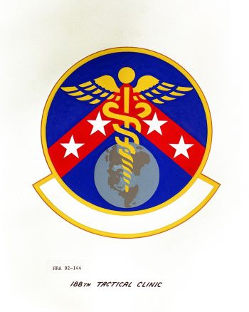Coat of arms (crest) of the 188th Tactical Clinic, US Air Force