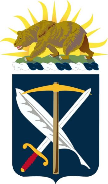 Coat of arms (crest) of the 49th Personnel Services Battalion, California Army National Guard