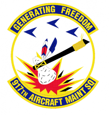 Coat of arms (crest) of the 917th Aircraft Maintenance Squadron, US Air Force