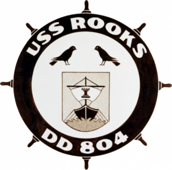 Coat of arms (crest) of the Destroyer USS Rooks (DD-804)