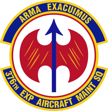 Coat of arms (crest) of the 376th Aircraft Maintenance Squadron, US Air Force