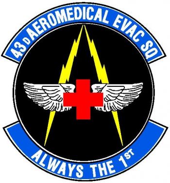 Coat of arms (crest) of the 43rd Aeromedical Evacuation Squadron, US Air Force