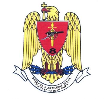 Coat of arms (crest) of the 8th Mixed Artillery Brigade Alexandru Ioan Cuza, Romanian Army