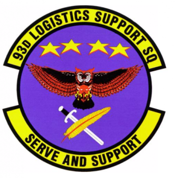 Coat of arms (crest) of the 93rd Logistics Support Squadron, US Air Force