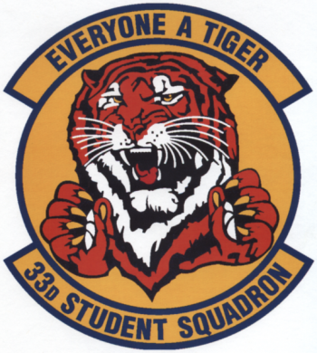 Coat of arms (crest) of the 33rd Student Squadron, US Air Force