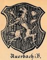 Wappen von Auerbach (Vogtland)/ Arms of Auerbach (Vogtland)