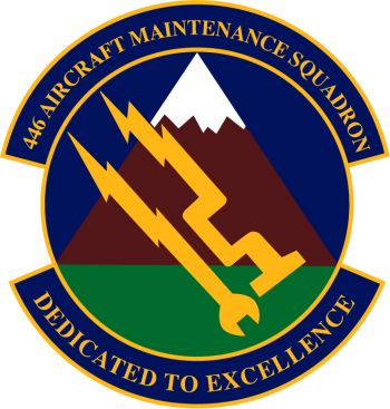 Coat of arms (crest) of the 446th Aircraft Maintenance Squadron, US Air Force