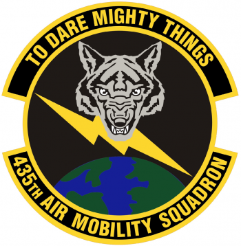 Coat of arms (crest) of the 435th Air Mobility Squadron, US Air Force