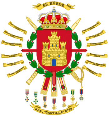 Coat of arms (crest) of the Armoured Regiment Castilla No 16, Spanish Army