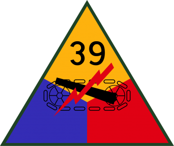 Coat of arms (crest) of 39th Armored Division (Phantom Unit), US Army