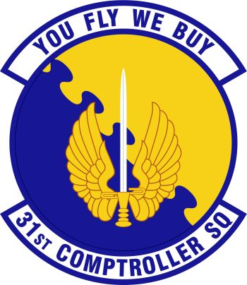 Coat of arms (crest) of 31st Comptroller Squadron, US Air Force