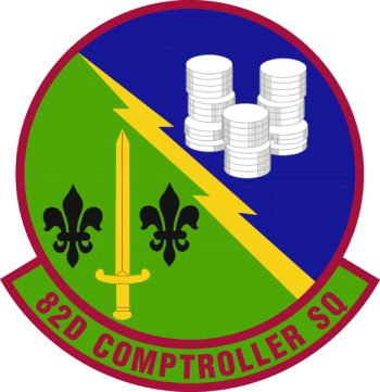 Coat of arms (crest) of the 82nd Comptroller Squadron, US Air Force