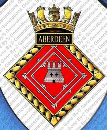 Coat of arms (crest) of the HMS Aberdeen, Royal Navy