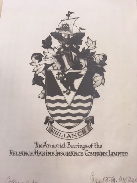 Arms of Reliance Marine Insurance Company