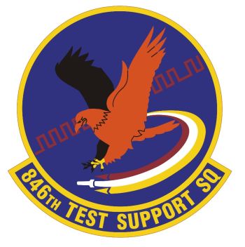 Coat of arms (crest) of the 846th Test Support Squadron, US Air Force