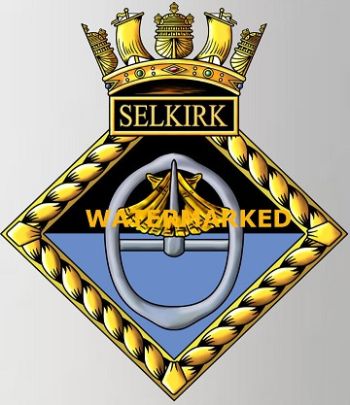 Coat of arms (crest) of the HMS Selkirk, Royal Navy