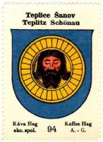 Arms (crest) of TepliceThe arms in the Coffee Hag album +/- 1935