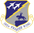 192nd Fighter Wing, Virginia Air National Guard.png