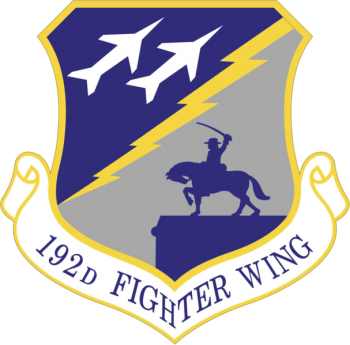 Coat of arms (crest) of the 192nd Fighter Wing, Virginia Air National Guard