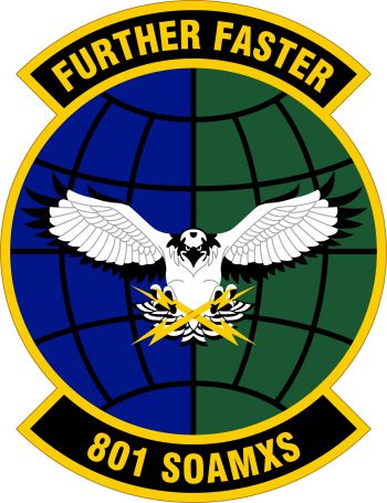 Coat of arms (crest) of the 801st Special Operations Aircraft Maintenance Squadron, US Air Force