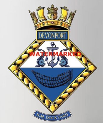 Coat of arms (crest) of the H.M. Dockyard Devonport, Royal Navy