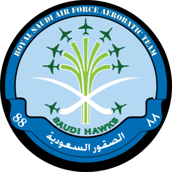 Coat of arms (crest) of the Royal Saudi Air Force Aerobatic Team Saudi Hawks