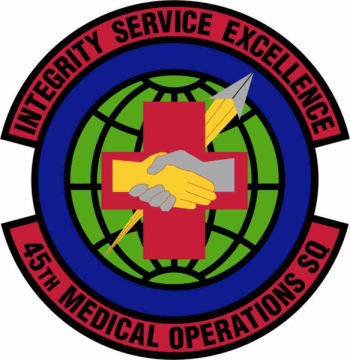 Coat of arms (crest) of the 45th Medical Operations Squadron, US Air Force