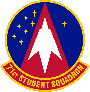 Coat of arms (crest) of the 71st Student Squadron, US Air Force