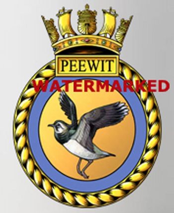 Coat of arms (crest) of the HMS Peewit, Royal Navy
