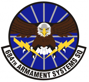 Coat of arms (crest) of the 684th Armament Systems Squadron, US Air Force