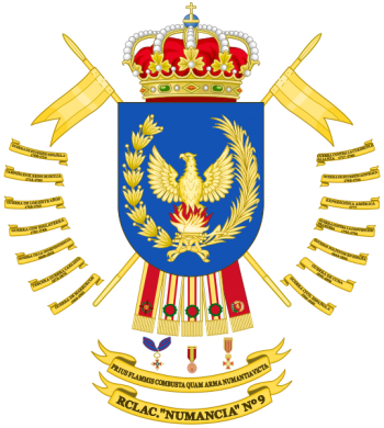 Coat of arms (crest) of the Light Armoured Cavalry Regiment No 9 Numancia, Spanish Army