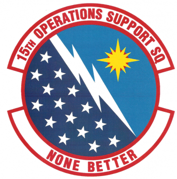Coat of arms (crest) of the 15th Operations Support Squadron, US Air Force