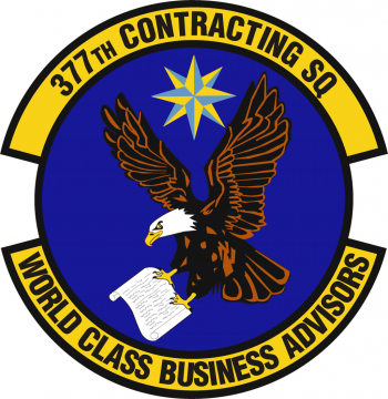 Coat of arms (crest) of the 377th Contracting Squadron, US Air Force