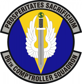 Coat of arms (crest) of the 86th Comptroller Squadron, US Air Force