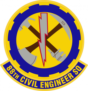 Coat of arms (crest) of the 88th Civil Engineer Squadron, US Air Force